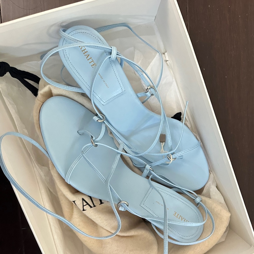 LIKE NEW Khaite strappy baby blue sandals Marion strappy sandal